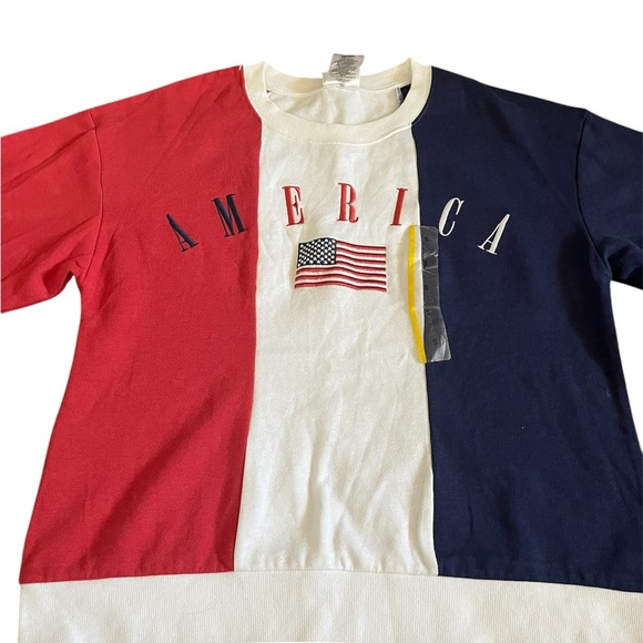 IML Isaac Morris American Flag Women’s Crewneck - Picture 1 of 5